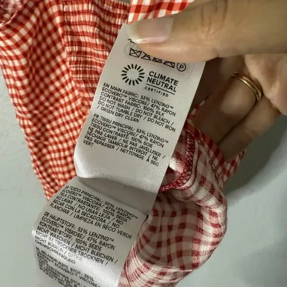 Red Gingham Spaghetti Strap Top - Picture 10 of 10